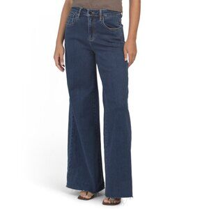 RISEN Dark High Rise Wide Leg Palazzo Jeans